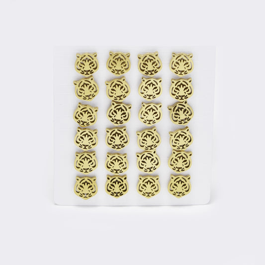 Stainless steel 12 pack tiger's head studs - SSYPK4964