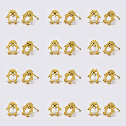 Stainless steel 12 pack penguin studs - SSYPK5160