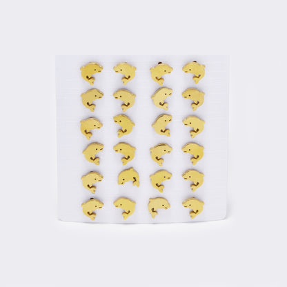 Stainless steel 12 pack dolphin studs - SSYPK5382