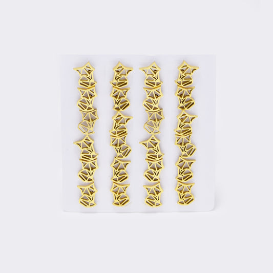 Stainless steel 12 pack cutout fox studs - SSYPK5383