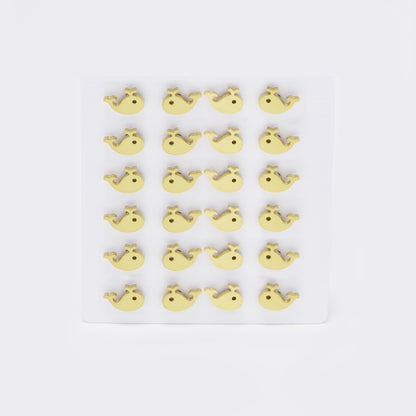Stainless steel 12 pack whale studs - SSYPK5390