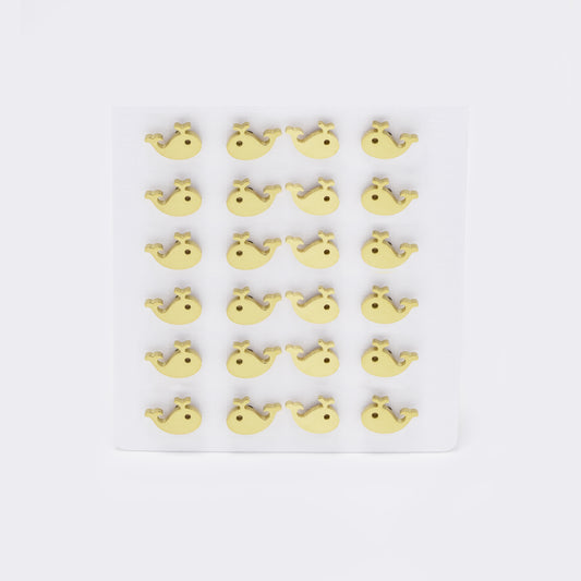 Stainless steel 12 pack whale studs - SSYPK5390