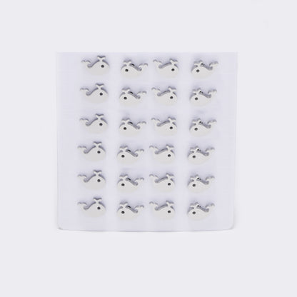 Stainless steel 12 pack whale studs - SSYPK5390
