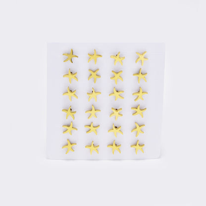 Stainless steel 12 pack starfish studs - SSYPK5395