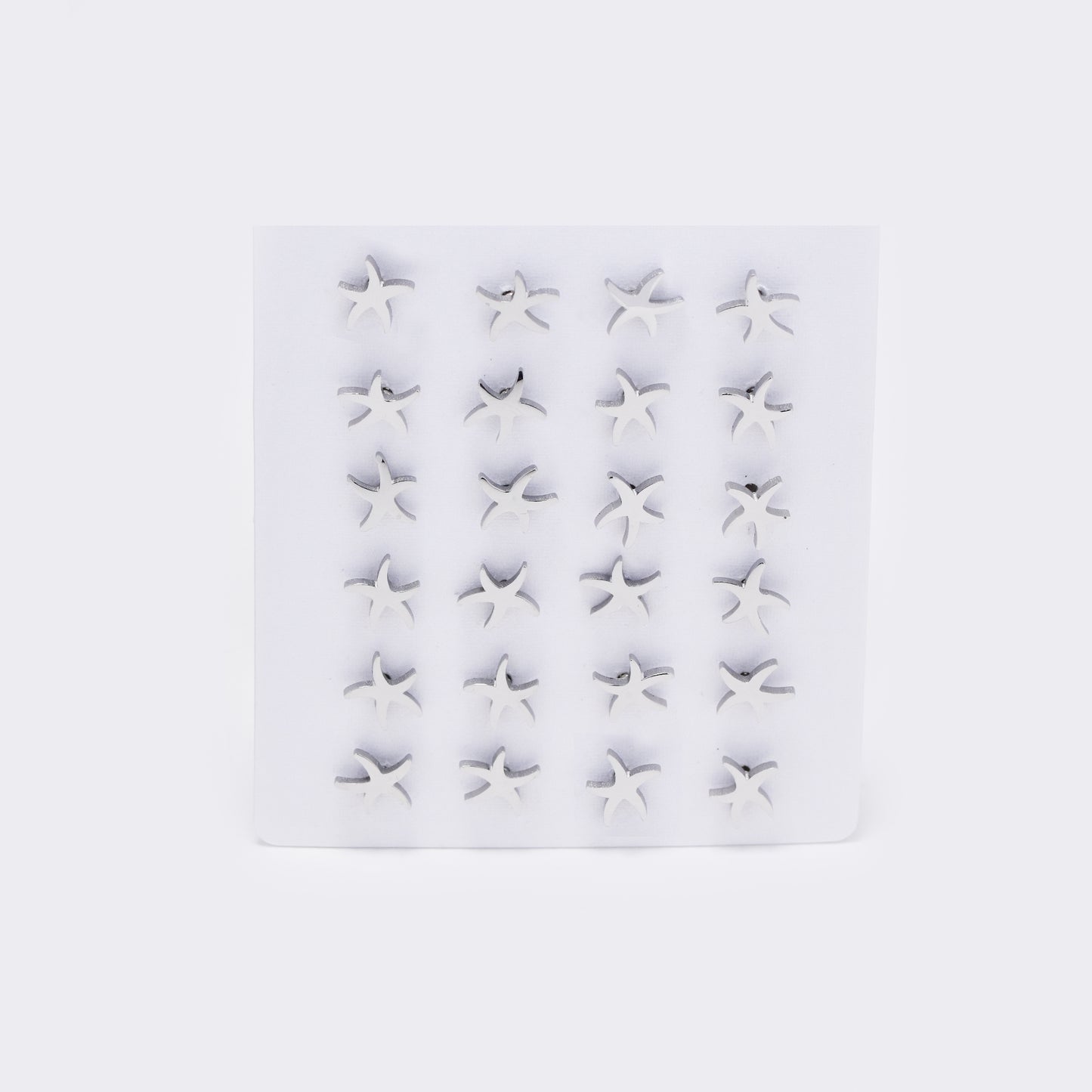 Stainless steel 12 pack starfish studs - SSYPK5395