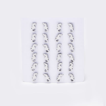 Stainless steel 12 pack sea horse studs - SSYPK5396