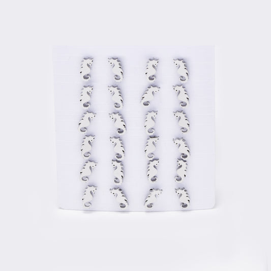 Stainless steel 12 pack sea horse studs - SSYPK5396