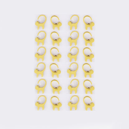 Stainless steel 12 pack cat with long tail studs - SSYPK5400