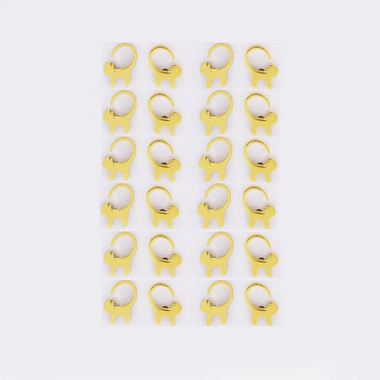 Stainless steel 12 pack cat with long tail studs - SSYPK5400