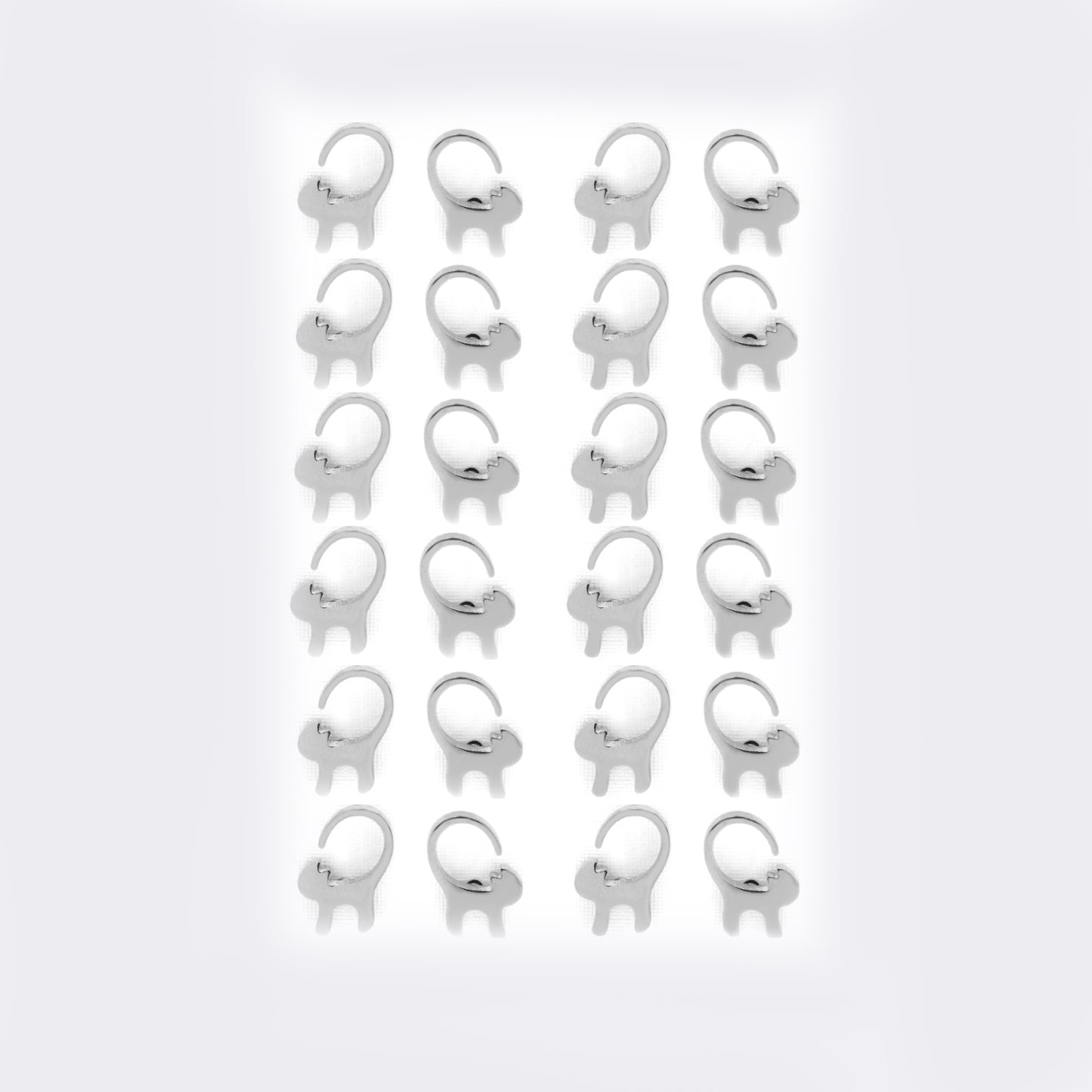 Stainless steel 12 pack cat with long tail studs - SSYPK5400