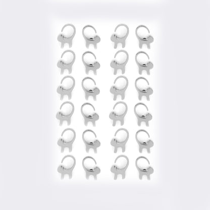 Stainless steel 12 pack cat with long tail studs - SSYPK5400