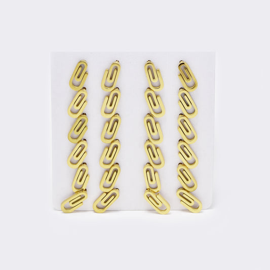 Stainless steel 12 pack paperclip studs - SSYPK5401