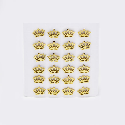 Stainless steel 12 pack lotus studs - SSYPK5414