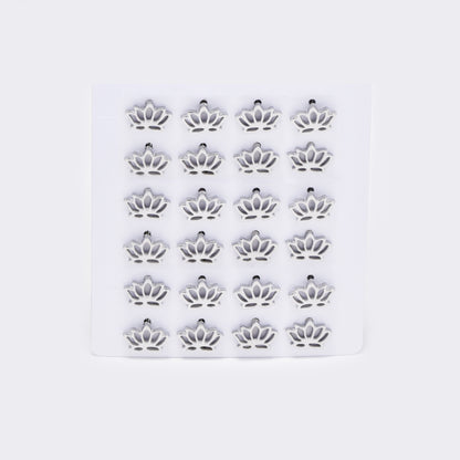 Stainless steel 12 pack lotus studs - SSYPK5414