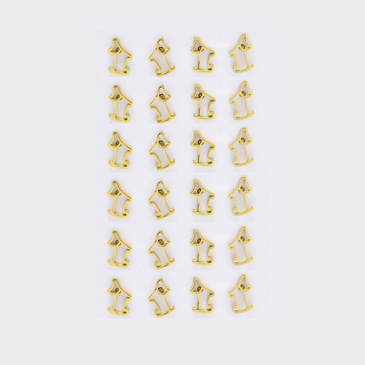 Stainless steel 12 pack scotty dog studs - SSYPK5418