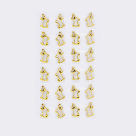 Stainless steel 12 pack scotty dog studs - SSYPK5418
