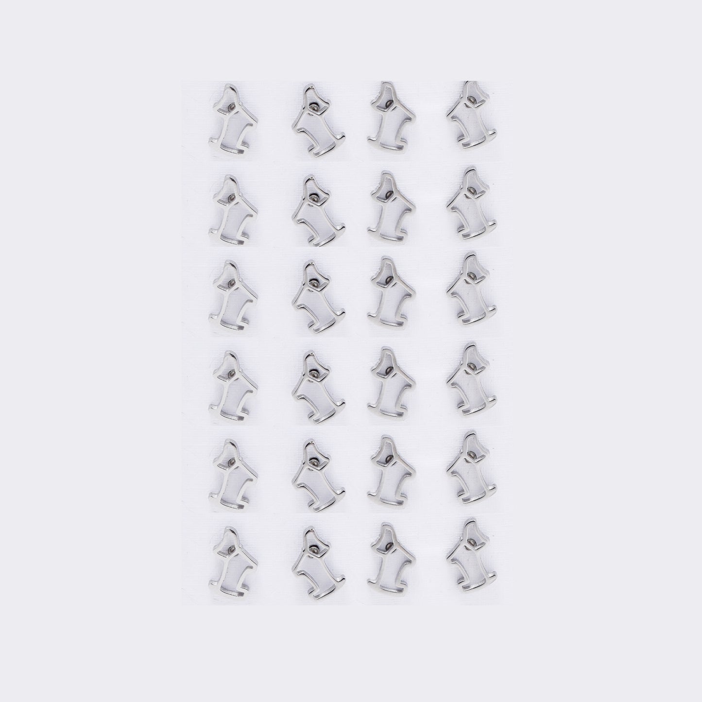 Stainless steel 12 pack scotty dog studs - SSYPK5418