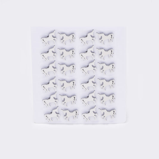 Stainless steel 12 pack unicorn studs - SSYPK5424