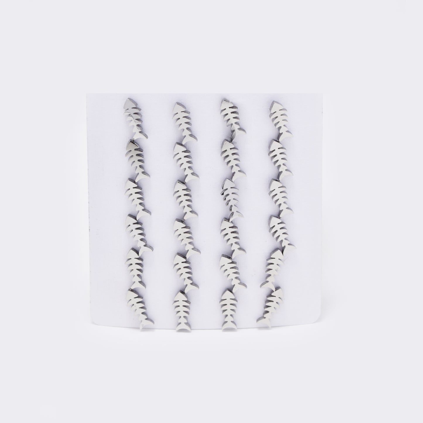 Stainless steel 12 pack fish bone studs - SSYPK5429