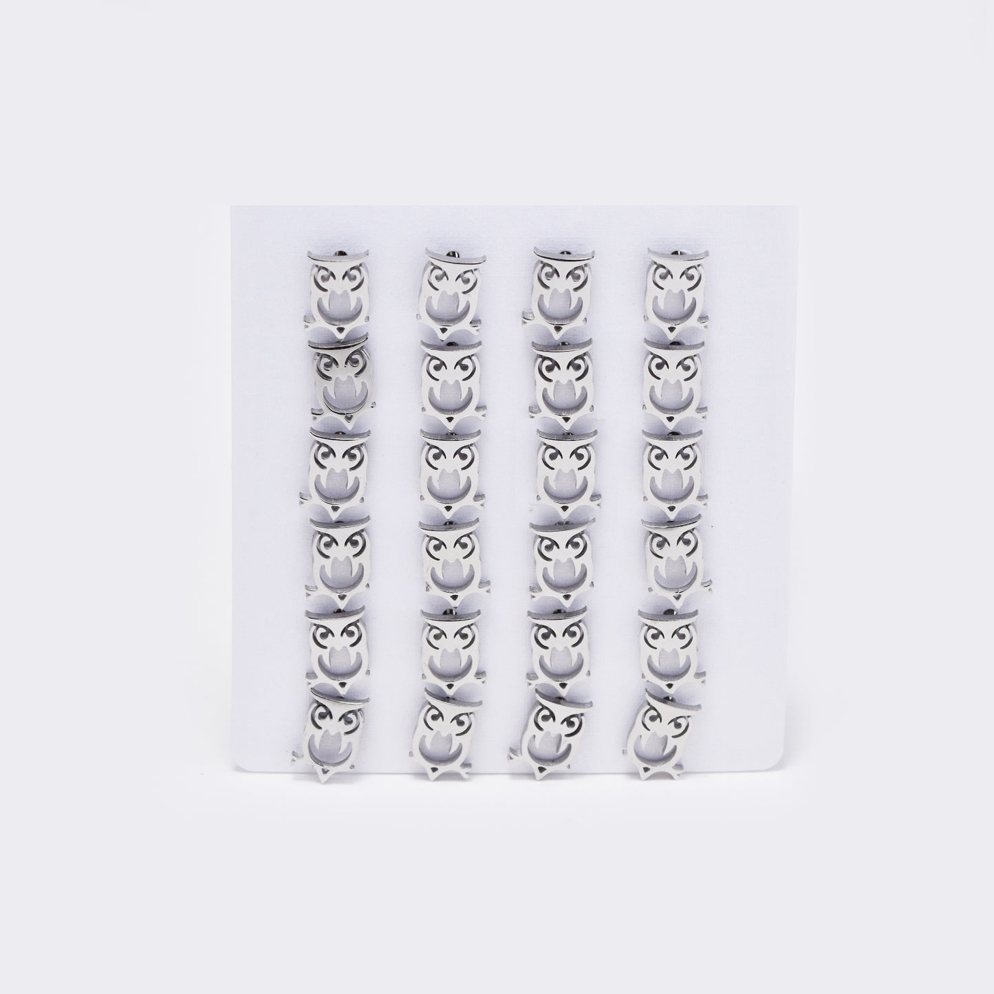 Stainless steel 12 pack owl studs - SSYPK5430