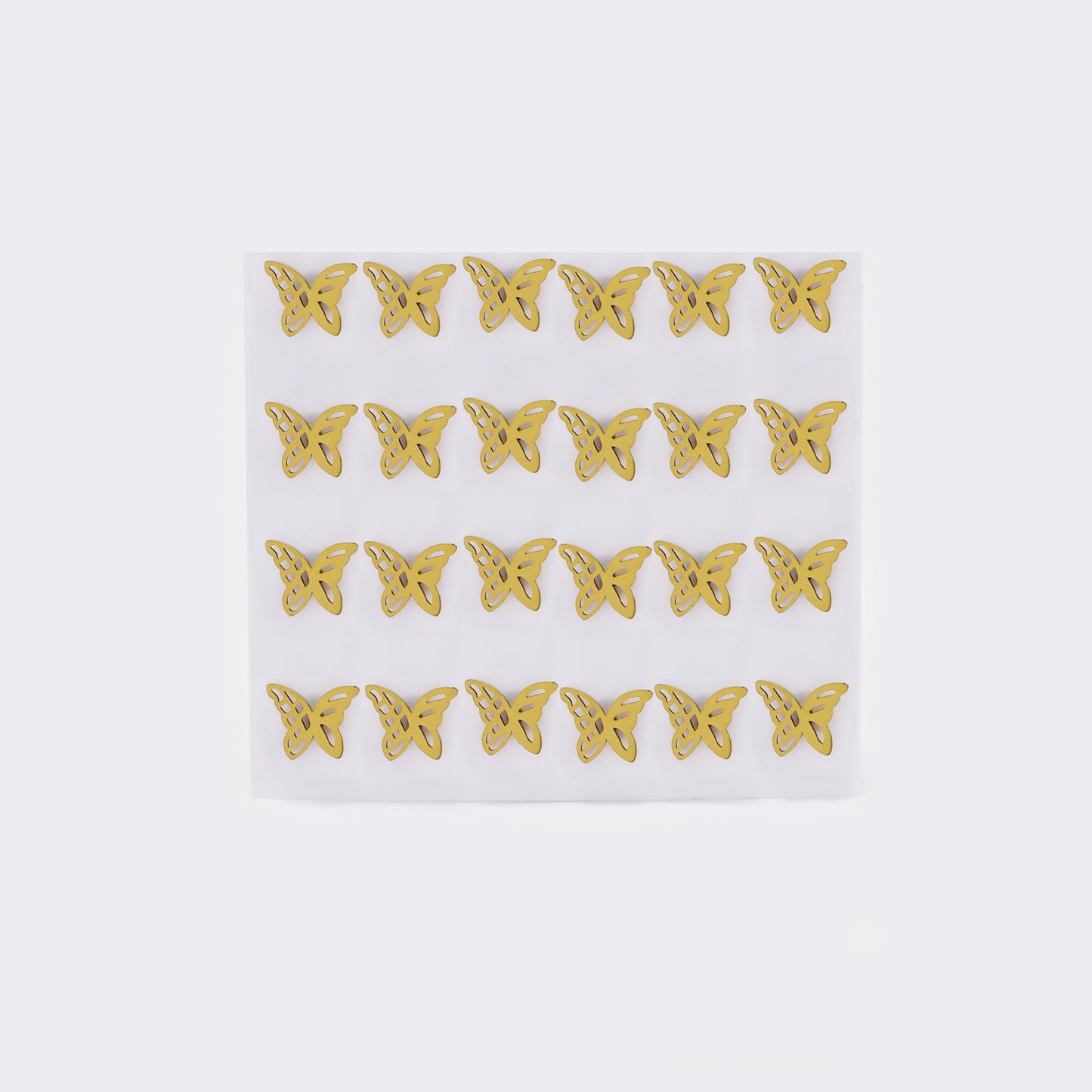 Stainless steel cutout butterfly 12 pack gold studs - SSYPK5527