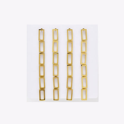 SSYPK6563 - St Steel 12 pack 10mm x 5mm cutout rectangular studs
