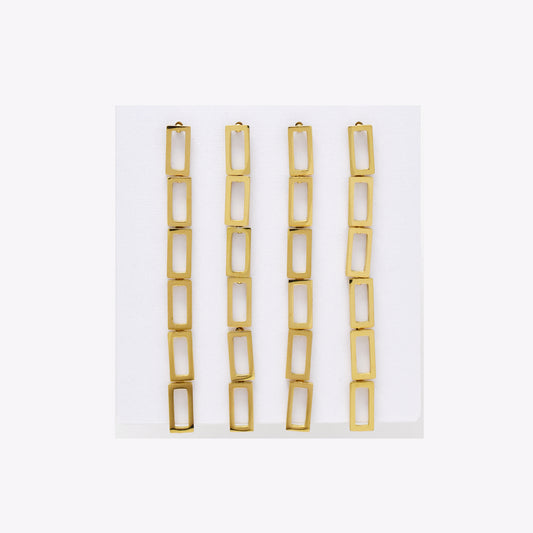 SSYPK6563 - St Steel 12 pack 10mm x 5mm cutout rectangular studs
