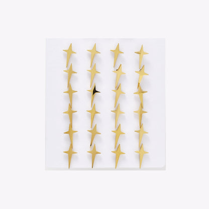 SSYPK6568 - St Steel 12 pack 13mm x 7mm four point star studs