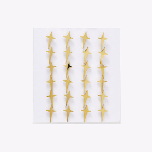 SSYPK6568 - St Steel 12 pack 13mm x 7mm four point star studs