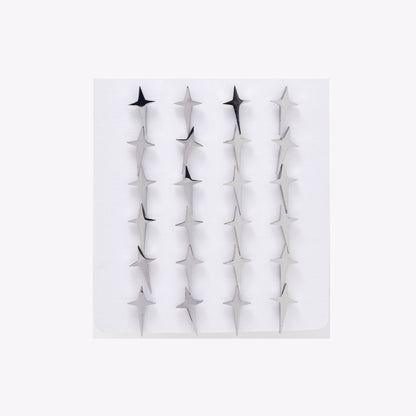 SSYPK6568 - St Steel 12 pack 13mm x 7mm four point star studs