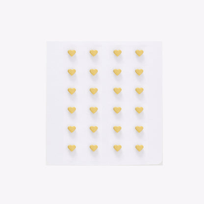 SSYPK6569 - St Steel 12 pack 3.5mm x 4mm heart studs