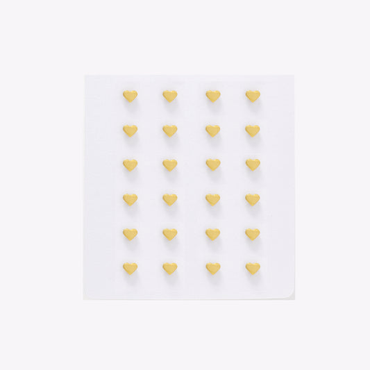 SSYPK6569 - St Steel 12 pack 3.5mm x 4mm heart studs