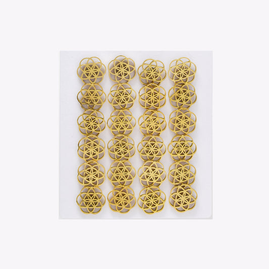 SSYPK6571 - St Steel 12 pack 11mm flower circle studs