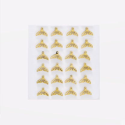 SSYPK6574 - St Steel 12 pack 8mm x 10mm whale tale studs