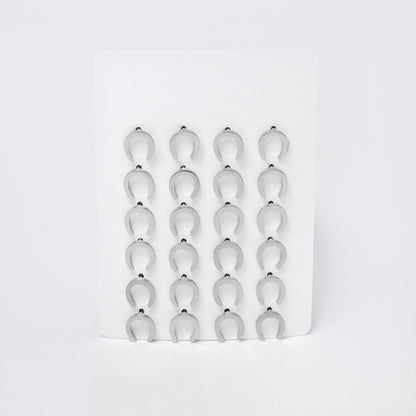 SSYPK7374 - Steel 12 pack horseshoe stud earrings