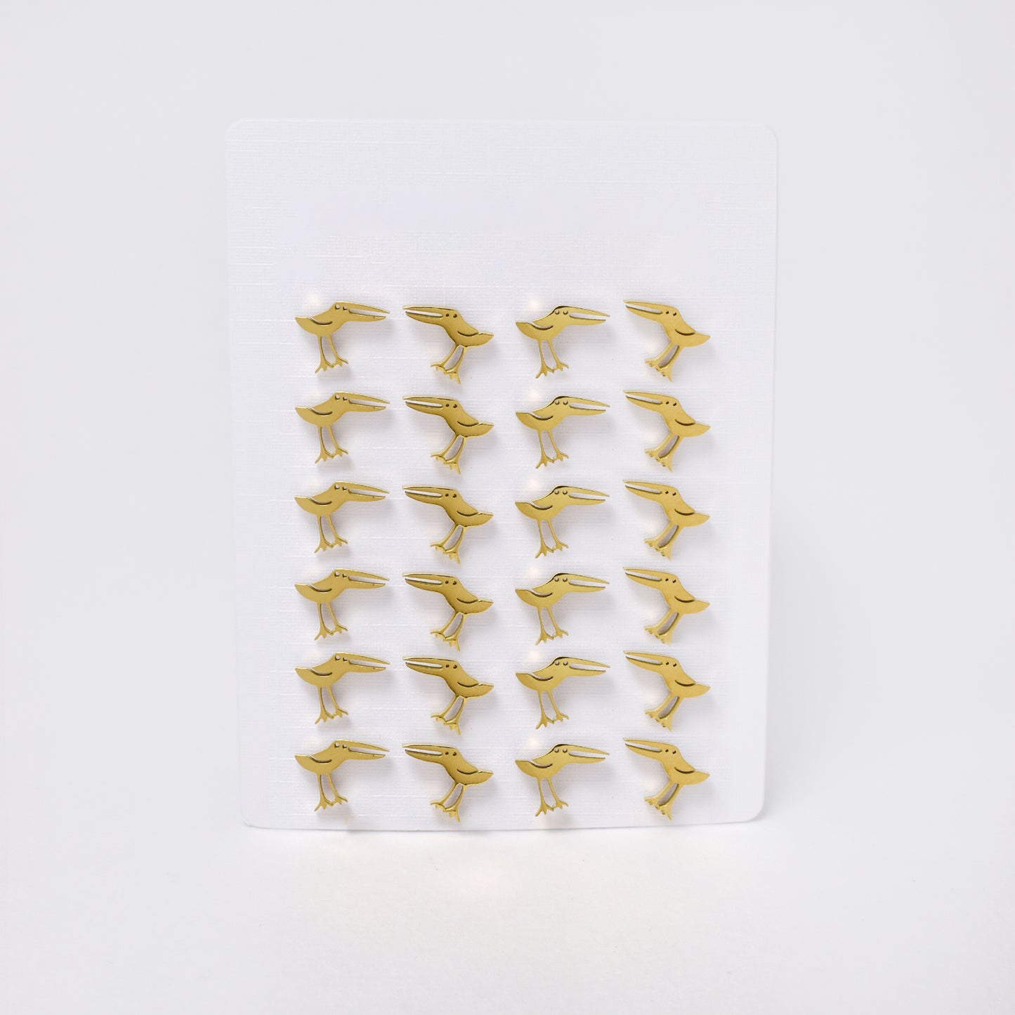 SSYPK7376 - Steel 12 pack toucan  stud earrings