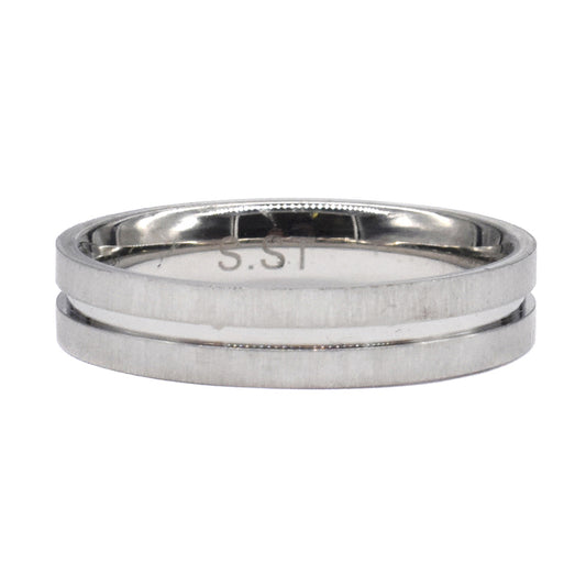 Stainless steel thin line matte ring - SSYR210