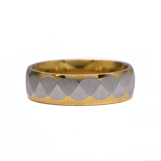 Stainless steel matte embossed edge ring - SSYR2223