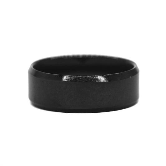 Stainless steel black ring - Size S - SSYR2238