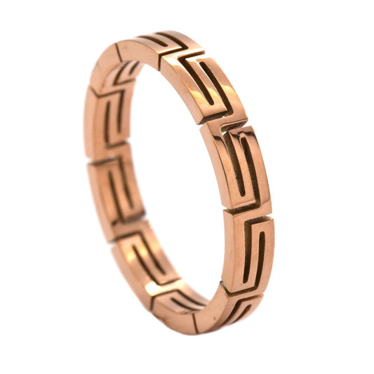 Stainless steel maize design band ring - SSYR3552