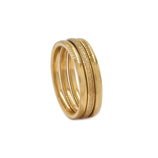 Stainless steel triple band rings - SSYR4524