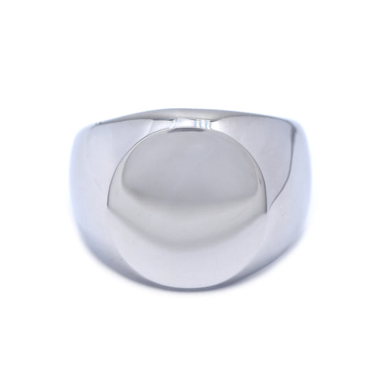 Stainless steel plain signet ring - SSYR4661