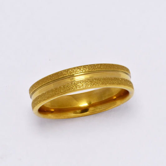 Stainless steel icing band with center groove - SSYR5297