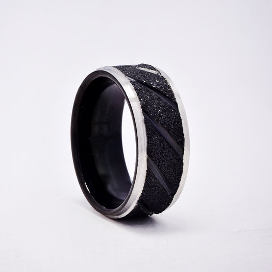 Steel black glitter band - SSYR5818