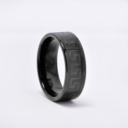 SSYR5906 - Steel 8mm band with Grecian pattern
