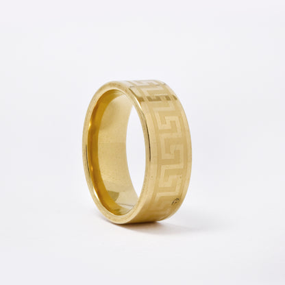SSYR5906 - Steel 8mm band with Grecian pattern