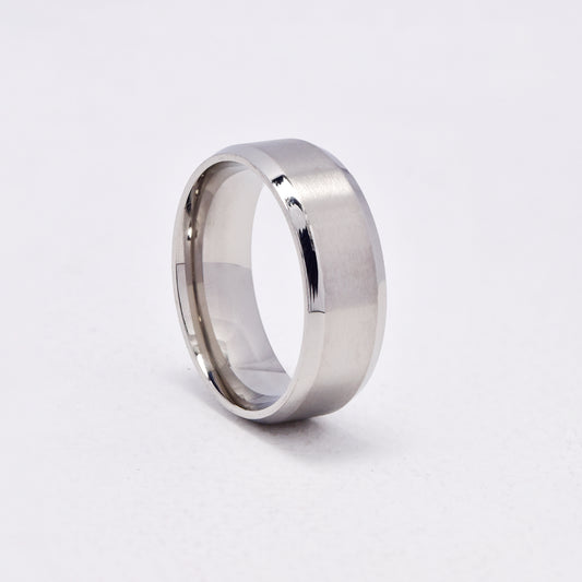 SSYR6486 - St Steel 8mm matte & shiny band
