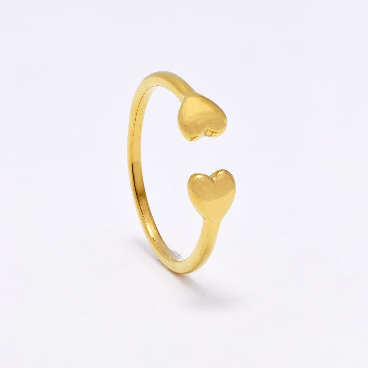 SSYR6863 - Steel open heart ring