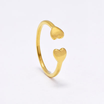 SSYR6863 - Steel open heart ring