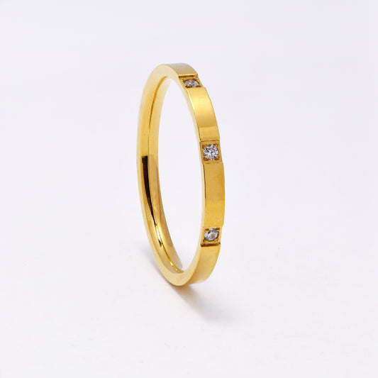 SSYR6870 - Steel CZ ring